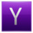 Letter Y violet Icon